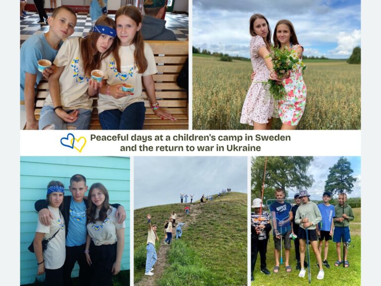 Peaceful days at a children’s camp in Sweden and the return to the war in Ukraine